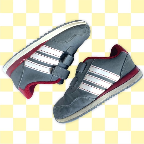 adidas Other - Adidas - Retro Toddler Sneaker - Grey/Red - Sz 7